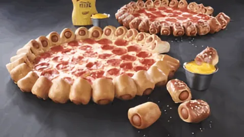 Stuffed crust pizza